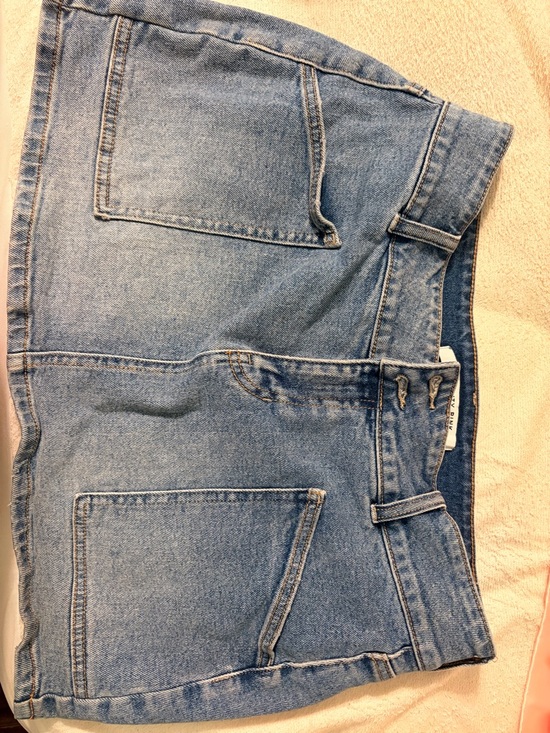 Celebrity Pink Dresses & Skirts - Celebrity Pink Light Blue Denim Skirt with Contrast Stitching
